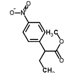 结构式 CAS# 24646-25-1, 甲基2-(4-硝基苯基)丁酸酯