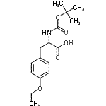 structure of CAS# 247088-44-4, O-Ethyl-N-{[(2-Methyl-2-Propanyl)Oxy]Carbonyl}Tyrosine;BOC-D-TYR(ET)-OH;BOC-TYR(ET)-OH;MFCD00468832