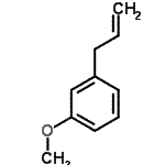 结构式 CAS# 24743-14-4, 1-烯丙基-3-甲氧基苯
