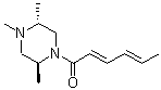 CAS#: 24779-38-2， (2R,5S)-rel-(+)-1,2,5-Trimethyl-4-[(2E,4E)-1-oxo-2,4-hexadienyl]-Piperazine