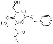structure of CAS# 2488-24-6, N-[(Phenylmethoxy)Carbonyl]-L-Threonyl-L-Serine Methyl Ester;3-Hydroxy-2-[[3-Hydroxy-1-Oxo-2-[[Oxo-(Phenylmethoxy)Methyl]Amino]Butyl]Amino]Propanoic Acid Methyl Ester;2-[[2-(Benzyloxycarbonylamino)-3-Hydroxy-Butanoyl]Amino]-3-Hydroxy-Propionic Acid Methyl Ester;Nsc333742