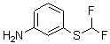 structure of CAS# 24933-59-3, 3-[(Difluoromethyl)Sulfanyl]Aniline;3-(Difluoromethylthio)aniline;3-Difluoromethylsulfanyl-phenylamine;MFCD07777164