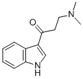 structure of CAS# 24955-83-7, 3-Dimethylamino-1-(1H-Indol-3-Yl)Propan-1-One;1-Propanone, 3-(Dimethylamino)-1-(1H-Indol-3-Yl)-;3-(.Beta.-Dimethylaminopropionyl)-Indole;Indole, 3-(3-Dimethylaminopropionyl)-