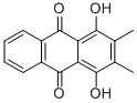 structure of CAS# 25060-18-8, 1,4-Dihydroxy-2,3-Dimethylanthraquinone;1,4-Dihydroxy-2,3-Dimethyl-Anthracene-9,10-Dione;1,4-Dihydroxy-2,3-Dimethyl-9,10-Anthraquinone;1,4-Dihydroxy-2,3-Dimethylanthraquinone