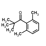 结构式 CAS# 25115-80-4, 1-(2,6-二甲基苯基)-2,2-二甲基-1-丙酮