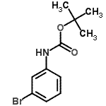 structure of CAS# 25216-74-4, 2-Methyl-2-Propanyl (3-Bromophenyl)Carbamate;(tert-butoxy)-N-(3-bromophenyl)carboxamide;carbamic acid, (3-bromophenyl)-, 1,1-dimethylethyl ester;N-(tert-Butoxycarbonyl)-3-bromoaniline