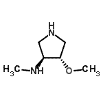 structure of CAS# 252574-01-9, (3S,4S)-4-Methoxy-N-Methyl-3-Pyrrolidinamine;(3S,4S)-4-methoxy-N-methylpyrrolidin-3-amine