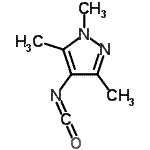 结构式 CAS# 252956-48-2, 4-异氰酸-1,3,5-三甲基-1H-吡唑