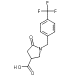 结构式 CAS# 253178-82-4, 5-氧代-1-[4-(三氟甲基)苄基]-3-吡咯烷羧酸