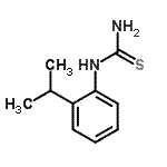 structure of CAS# 25343-32-2, 1-(2-Isopropylphenyl)Thiourea;[2-(propan-2-yl)phenyl]thiourea;1-(2-iso-Propylphenyl)-2-thiourea;1-(2-Isopropylphenyl)-2-thiourea