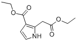 structure of CAS# 25472-44-0, 3-(Ethoxycarbonyl)-1H-Pyrrole-2-Acetic Acid Ethyl Ester;Ethyl 2-(2-Ethoxy-2-Oxoethyl)-1H-Pyrrole-3-Carboxylate, Ethyl [3-(Ethoxycarbonyl)-1H-Pyrrol-2-Yl]Acetate;Ethyl 2-[(Ethoxycarbonyl)Methyl]Pyrrole-3-Carboxylate, 95%;ETHYL 2-((ETHOXYCARBONYL)-METHYL)-1H-PYRROLE-3-CARBOXYLATE