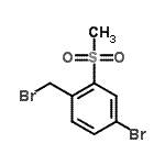 结构式 CAS# 254887-18-8, 4-溴-1-(溴甲基)-2-(甲基磺酰基)苯