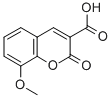 structure of CAS# 2555-20-6, 8-Methoxy-2-Oxo-2H-1-Benzopyran-3-Carboxylicacid;8-Methoxy-2-Oxo-Chromene-3-Carboxylate;8-Methoxy-2-Oxo-3-Chromenecarboxylate;2-Keto-8-Methoxy-Chromene-3-Carboxylate