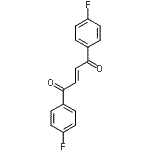 结构式 CAS# 25650-13-9, (2E)-1,4-二(4-氟苯基)-2-丁烯-1,4-二酮