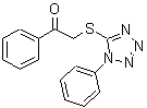 structure of CAS# 25746-67-2, 1-Phenyl-2-[(1-Phenyl-1H-Tetrazol-5-Yl)Sulfanyl]Ethanone;1-phenyl-2-(1-phenyl(1,2,3,4-tetraazol-5-ylthio))ethan-1-one;1-phenyl-2-[(1-phenyl-1H-tetrazol-5-yl)sulfanyl]ethanone;1-phenyl-2-[(1-phenyl-1H-tetrazol-5-yl)thio]ethanone