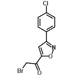 结构式 CAS# 258506-49-9, 2-溴-1-[3-(4-氯苯基)-1,2-恶唑-5-基]乙酮
