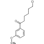 structure of CAS# 258882-50-7, 6-Chloro-1-(3-Methoxyphenyl)-1-Hexanone;6-chloro-1-(3-methoxyphenyl)-1-oxohexane
