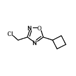 structure of CAS# 259683-88-0, 3-(Chloromethyl)-5-Cyclobutyl-1,2,4-Oxadiazole;[3-(Chloromethyl)-1,2,4-oxadiazol-5-yl]cyclobutane;1,2,4-oxadiazole, 3-(chloromethyl)-5-cyclobutyl-;3-(Chloromethyl)-5-cyclobutyl-1,2,4-oxadiazole