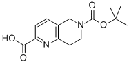 structure of CAS# 259809-49-9, 7,8-Dihydro-1,6-Naphthyridine-2,6(5H)-Dicarboxylic Acid 6-(1,1-Dimethylethyl) Ester;6-(TERT-BUTOXYCARBONYL)-5,6,7,8-TETRAHYDRO-1,6-NAPHTHYRIDINE-2-CARBOXYLIC ACID;6-Naphthyridine-2-Carboxylic Acid;6-(Tert-Butoxycarbonyl)-5
