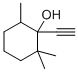 structure of CAS# 26005-41-4, 1-Ethynyl-2,2,6-Trimethylcyclohexanol;1-Ethynyl-2,2,6-Trimethyl-Cyclohexan-1-Ol;1-Ethynyl-2,2,6-Trimethyl-1-Cyclohexanol;Trans-1-Ethynyl-2,2,6-Trimethylcyclohexan-1-Ol
