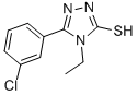 结构式 CAS# 26028-63-7, 5-(3-氯苯基)-4-乙基-4H-1,2,4-三唑-3-硫醇