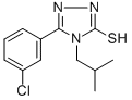 structure of CAS# 26028-64-8, 5-(3-Chlorophenyl)-2,4-Dihydro-4-(2-Methylpropyl)-3H-1,2,4-Triazole-3-Thione;5-(3-CHLOROPHENYL)-4-ISOBUTYL-4H-1,2,4-TRIAZOLE-3-THIOL
