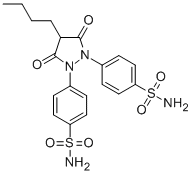 CAS#: 2603-23-8， 4-[4-Butyl-3,5-Dioxo-2-(4-Sulfamoylphenyl)Pyrazolidin-1-Yl]Benzenesulfonamide