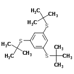 structure of CAS# 260968-03-4, 1,3,5-Tris[(2-Methyl-2-Propanyl)Sulfanyl]Benzene;1,3,5-Tris(tert-butylthio)benzene