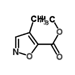 structure of CAS# 261350-48-5, Methyl 4-Methyl-1,2-Oxazole-5-Carboxylate;5-(Methoxycarbonyl)-4-methylisoxazole;methyl 4-methylisoxazole-5-carboxylate;MFCD12026361