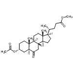 structure of CAS# 2616-79-7, Methyl (3alpha,5alpha)-3-Acetoxy-6-Oxocholan-24-Oate;3α-Hydrox<wbr>y-6-oxo-5<wbr>α-cholan-<wbr>24-oic ac<wbr>id methyl<wbr> ester 3-<wbr>acetate;3-α-HYDROXY-6-OXO-5-α-CHOLAN-24-OICACIDMETHYLESTER3-ACETATE;5Î±-Cholanic acid-3Î±-ol-6-one 3-acetate methyl ester