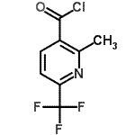 structure of CAS# 261635-98-7, 2-Methyl-6-(Trifluoromethyl)Nicotinoyl Chloride;2-Methyl-6-(trifluoromethyl)nicotinoylchloride;2-Methyl-6-(trifluoromethyl)pyridine-3-carbonyl;2-Methyl-6-(trifluoromethyl)pyridine-3-carbonyl chloride