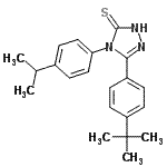 结构式 CAS# 261761-26-6, 4-(4-异丙基苯基)-5-[4-(2-甲基-2-丙基)苯基]-2,4-二氢-3H-1,2,4-三唑-3-硫酮