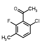 结构式 CAS# 261762-78-1, 1-(6-氯-2-氟-3-甲基苯基)乙酮