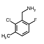结构式 CAS# 261762-85-0, 1-(2-氯-6-氟-3-甲基苯基)甲胺