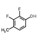 structure of CAS# 261763-45-5, 2,3-Difluoro-4-Methylphenol;2,3-Difluoro-p-cresol, 2,3-Difluoro-4-hydroxytoluene;Phenol, 2,3-difluoro-4-methyl- (9CI);MFCD01631651