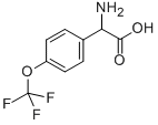 structure of CAS# 261952-24-3, 2-Amino-2-[4-(Trifluoromethoxy)Phenyl]Acetic Acid;2-Amino-2-[4-(Trifluoromethoxy)Phenyl]Ethanoic Acid;4-(Trifluoromethoxy)-Dl-Phenylglycine;Jrd-1174