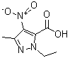 structure of CAS# 26308-39-4, 1-Ethyl-3-Methyl-4-Nitro-1H-Pyrazole-5-Carboxylic Acid;1-Ethyl-3-methyl-4-nitro-1H-pyrazole-5-carboxylicacid;1-ethyl-3-methyl-4-nitropyrazole-5-carboxylic acid;2-Ethyl-5-methyl-4-nitro-2H-pyrazole-3-carboxylic acid