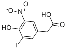 structure of CAS# 2646-51-7, 2-(4-Hydroxy-3-Iodo-5-Nitrophenyl)Acetic Acid;2-(4-Hydroxy-3-Iodo-5-Nitro-Phenyl)Acetic Acid;2-(4-Hydroxy-3-Iodo-5-Nitro-Phenyl)Ethanoic Acid;4-Hydroxy-3-Iodo-5-Nitrophenylacetic Acid