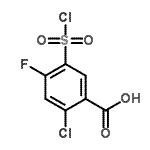 structure of CAS# 264927-50-6, 2-Chloro-5-(Chlorosulfonyl)-4-Fluorobenzoic Acid;2'-Chloro-2,2-dimethylpropionanilide;2-Chloro-4-fluoro-5-(chlorosulfonyl)benzoic acid;2-Chloro-5-chlorosulfonyl-4-fluorobenzoic acid