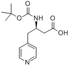 structure of CAS# 269396-68-1, Boc-(R)-3-Amino-4-(4-Pyridyl)-Butyric Acid;BOC-(R)-3-AMINO-4-(4-PYRIDYL)BUTANOIC ACID;BOC-(R)-3-AMINO-4-(4-PYRIDYL)-BUTYRIC ACID;(R)-BOC-4-(4-PYRIDYL)-BETA-HOMOALA-OH