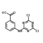 结构式 CAS# 26940-56-7, 3-[(4,6-二氯-1,3,5-三嗪-2-基)氨基]苯甲酸
