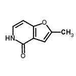 结构式 CAS# 26956-44-5, 2-甲基呋喃并[3,2-c]吡啶-4(5H)-酮