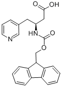 structure of CAS# 270063-60-0, Fmoc-(S)-3-Amino-4-(3-Pyridyl)-Butyric Acid;N-(9-FLUORENYLMETHOXYCARBONYL)-(S)-3-AMINO-4-(3-PYRIDYL)BUTANOIC ACID;N-BETA-(9-FLUORENYLMETHOXYCARBONYL)-L-HOMO(3-PYRIDYL)ALANINE;FMOC-(S)-3-AMINO-4-(3-PYRIDYL)BUTANOIC ACID
