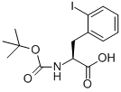 结构式 CAS# 273221-78-6, 叔丁氧羰基-L-2-碘苯丙氨酸