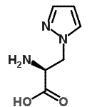 结构式 CAS# 2734-48-7, 3-(1H-吡唑-1-基)-L-丙氨酸