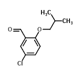 结构式 CAS# 27590-77-8, 5-氯-2-异丁氧基苯甲醛