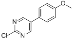 structure of CAS# 27794-03-2, 2-Chloro-5-(4-Methoxyphenyl)-Pyrimidine;4-(2-Chloropyrimidin-5-Yl)Anisole, 4-(2-Chloropyrimidin-5-Yl)Phenyl Methyl Ether;2-CHLORO-5-(4-METHOXYPHENYL)PYRIMIDINE