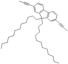 结构式 CAS# 278176-12-8, 9,9-双十二烷基-2,7-二-1-丙炔基-9H-芴
