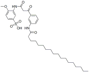 CAS 登录号：27982-29-2， 3-[[1,3-二氧代-3-[3-[(1-氧代十八烷基)氨基]苯基]丙基]氨基]-4-甲氧基苯磺酸