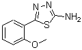 structure of CAS# 28004-56-0, 5-(2-Methoxyphenyl)-1,3,4-Thiadiazol-2-Amine;2-Amino-5-(2-methoxyphenyl)-1,3,4-thiadiazole;2-Amino-5,6,7,8-tetrahydro-quinazolin-4-ol;5-(2-Methoxy-phenyl)-[1,3,4]thiadiazol-2-ylamine